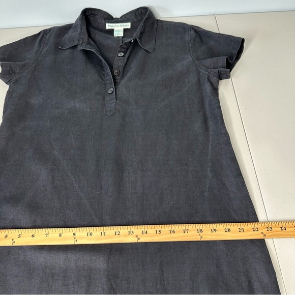 Mark Fore & Strike Vintage Black Linen Dress Shift Size L - Picture 7 of 12